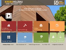 Tablet Screenshot of krebs-holzbau.de